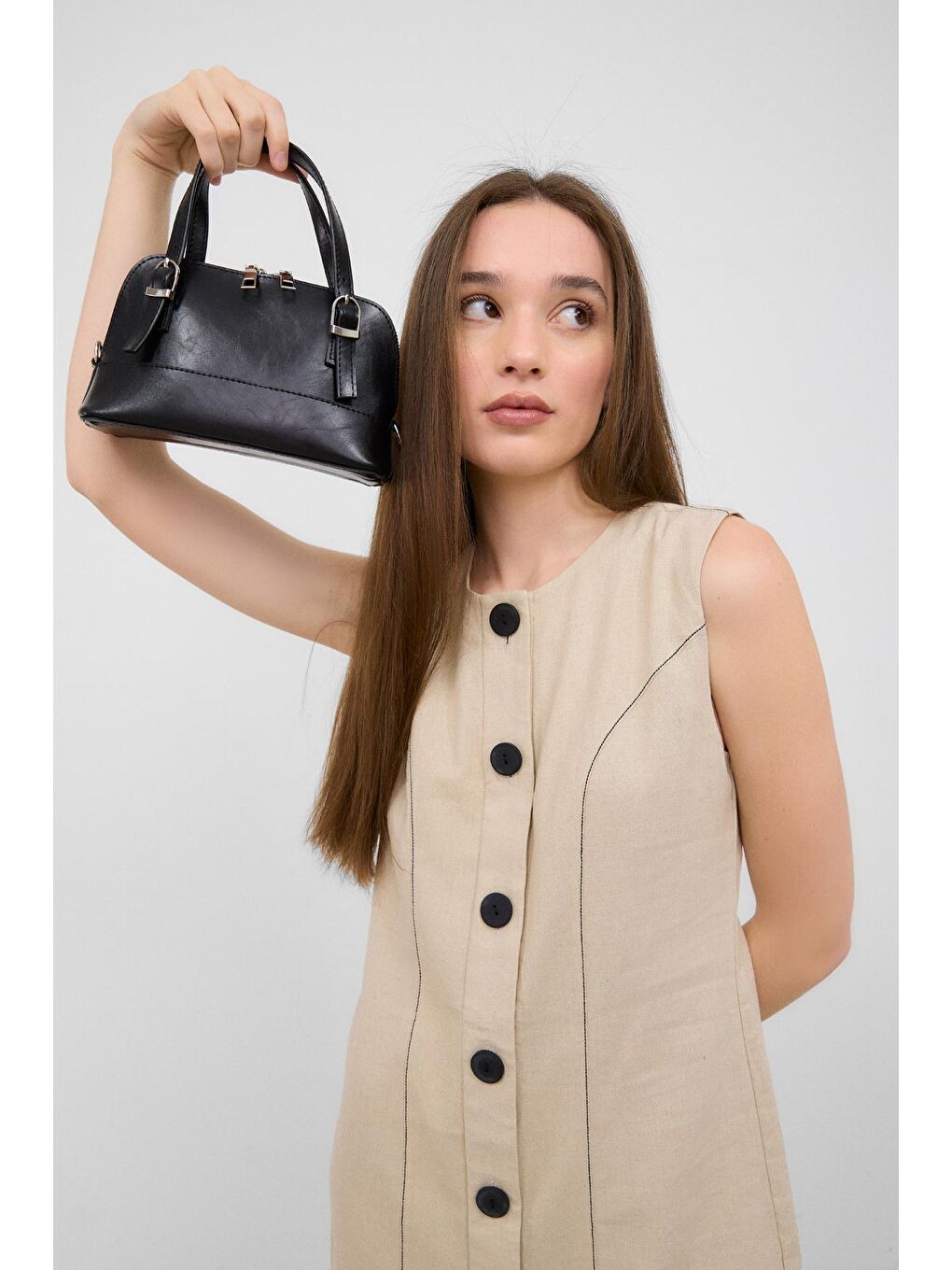 Ribbon Mini Çapraz Çanta Siyah-1