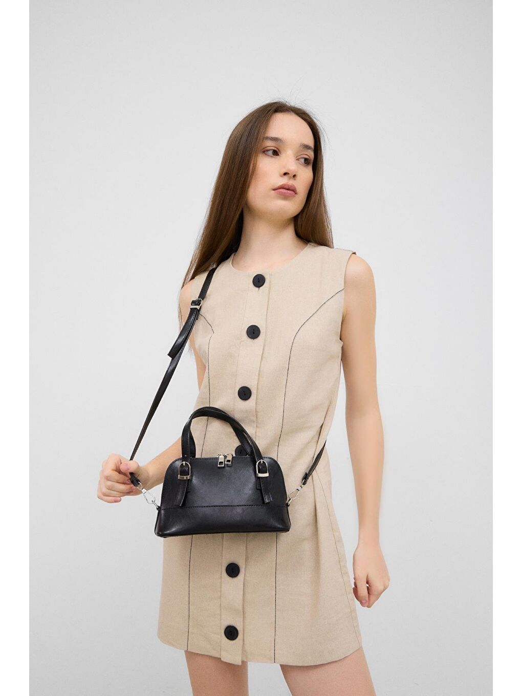 Ribbon Mini Çapraz Çanta Siyah-2