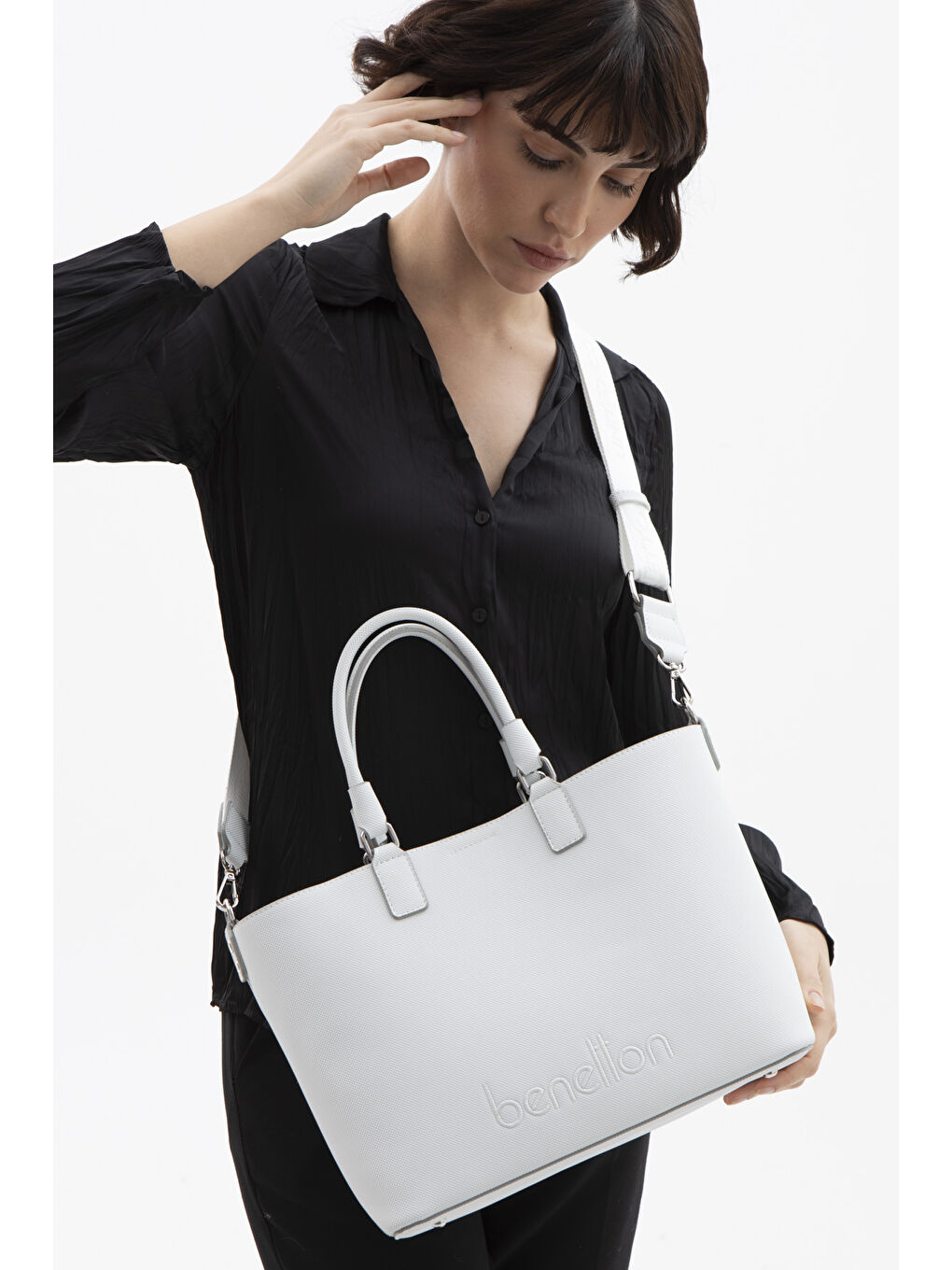 Kadin Kol Çantasi Beyaz BNT1617-1