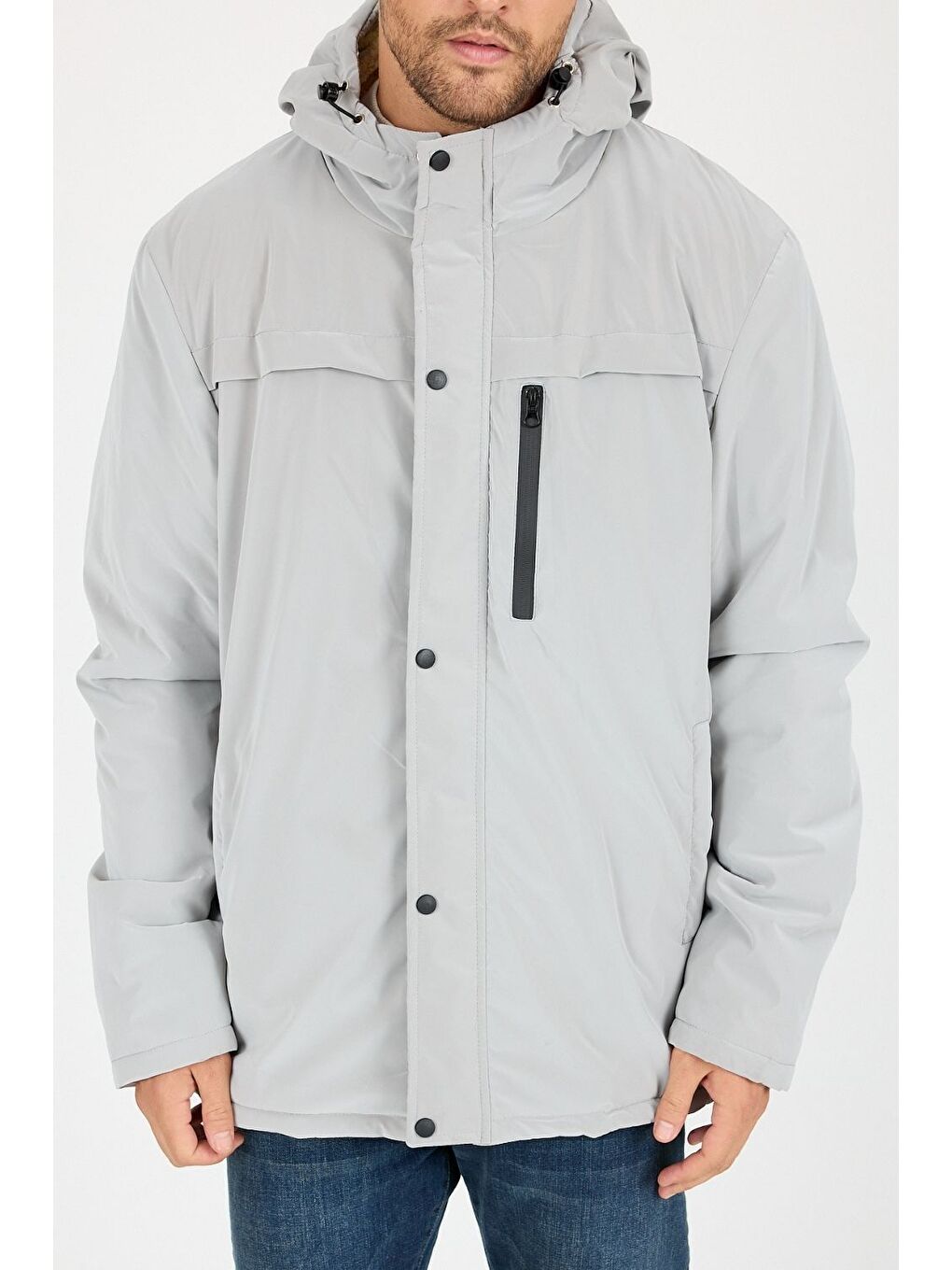 Gri Vibes x Avmteks Kürklü Kapüşon Detaylı Mont 003-1