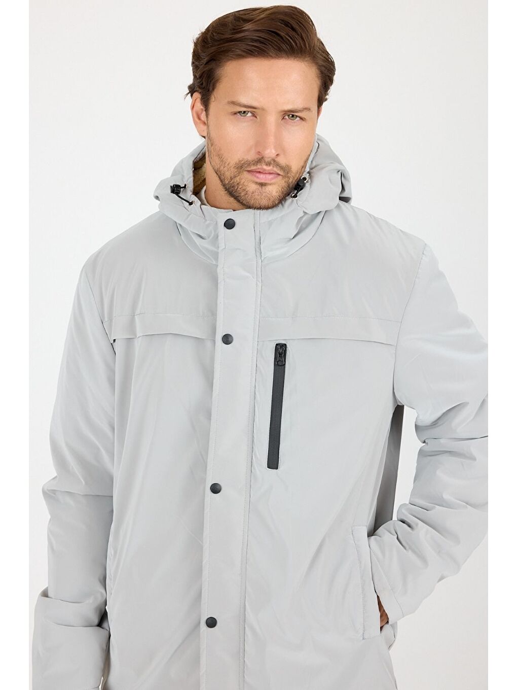 Gri Vibes x Avmteks Kürklü Kapüşon Detaylı Mont 003-4