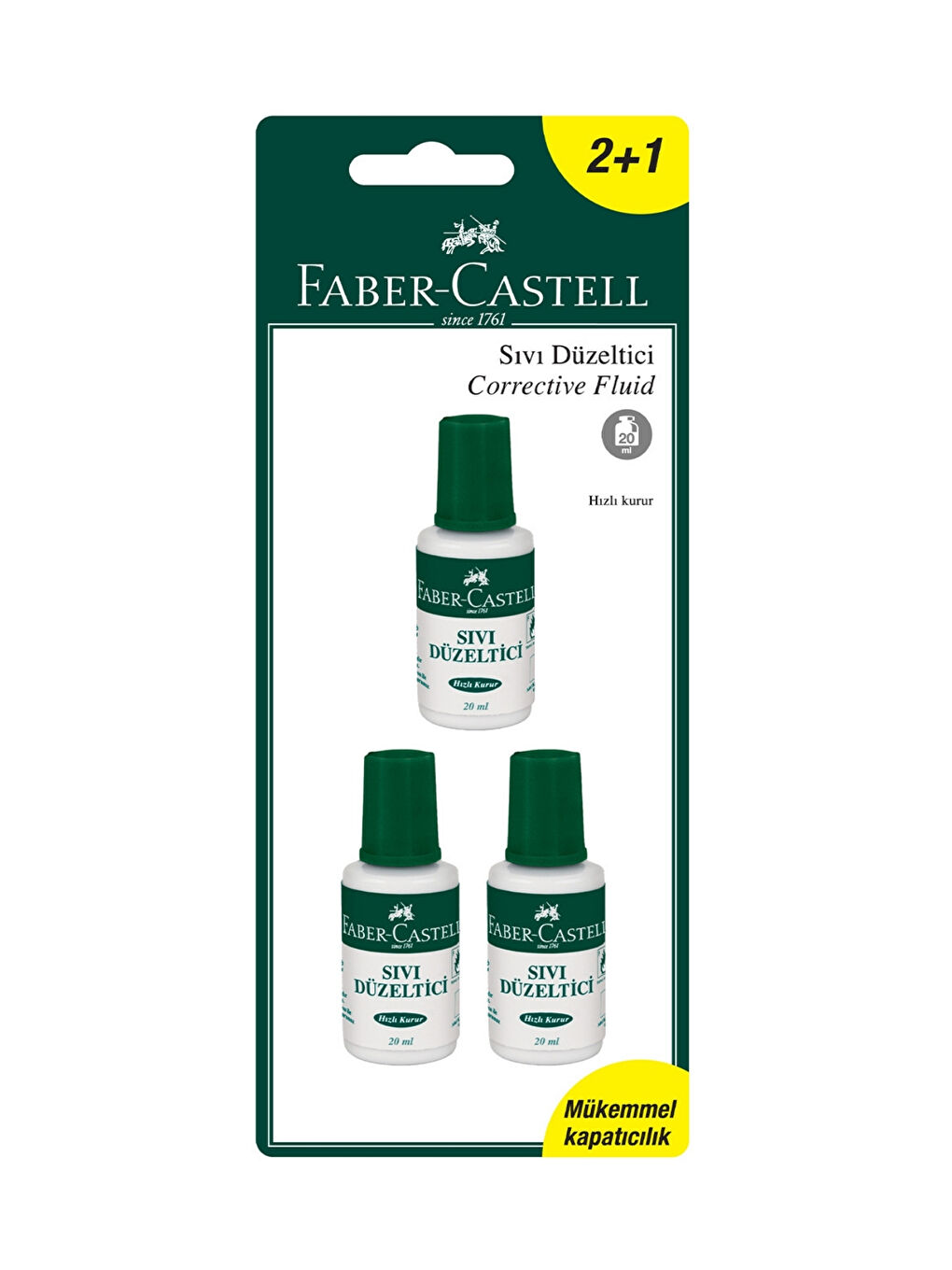 Sıvı Düzeltici 3'lü Blister Set,Hızlı Kuruyan, Klorsuz Solvent İçermeyen, Kalem Tipi Düzeltici