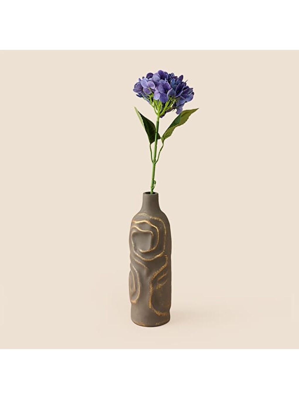 Deco Ortanca Yapay Dal Çiçek - Mor - 66 cm
