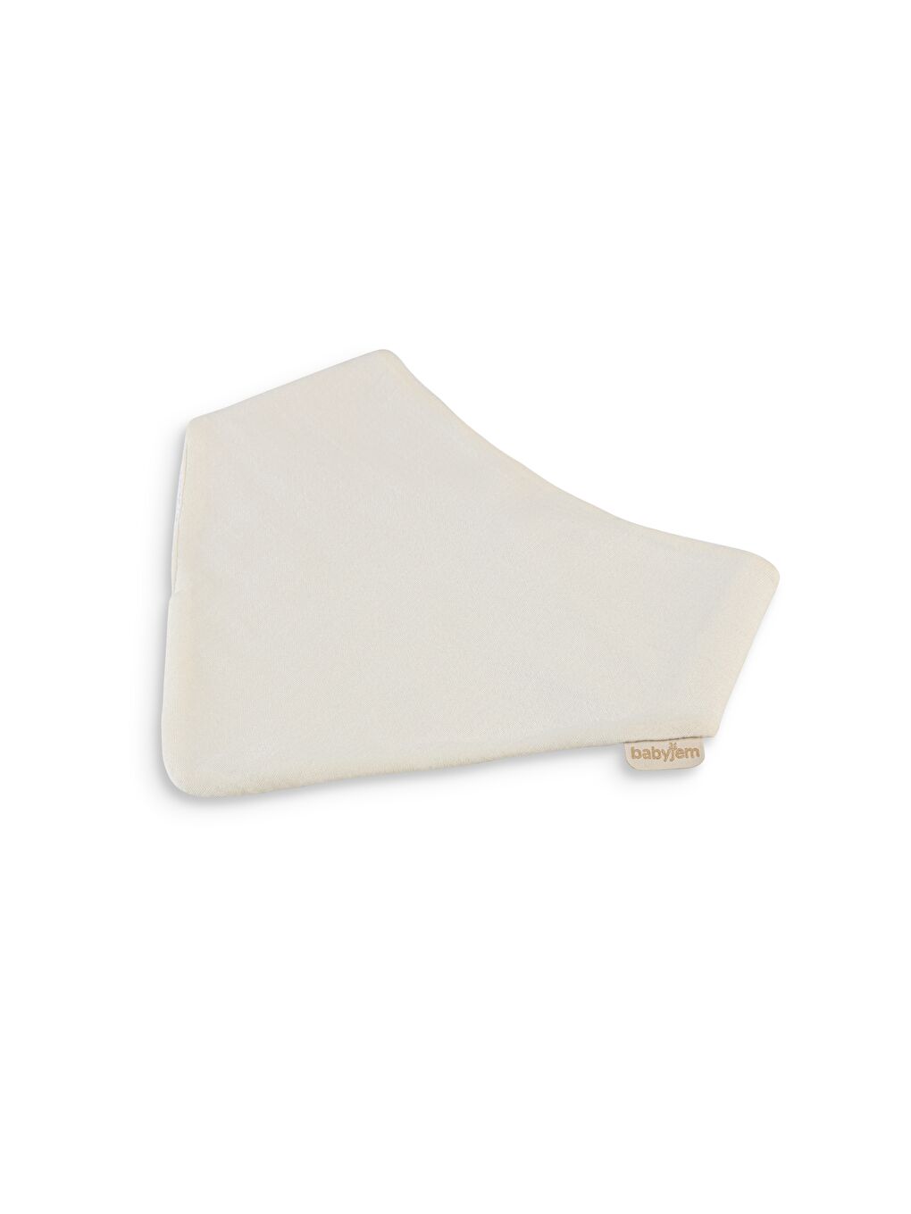 736 Silikon Diş Kaşıyıcılı Müslin Önlük Ekru-3