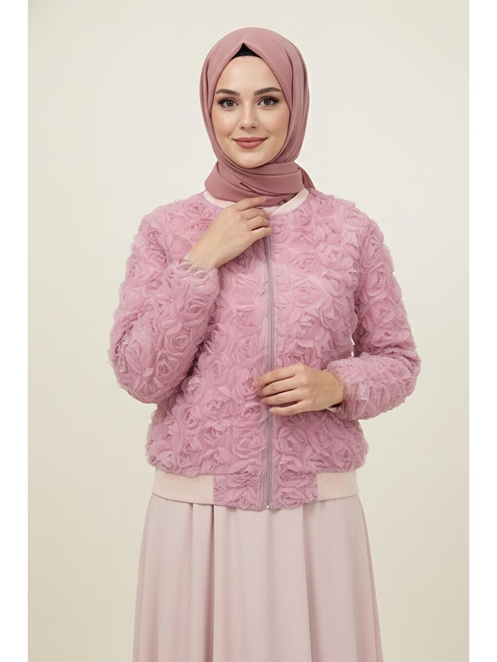 Güllü Tül Mont Pembe - 28014-PEMBE