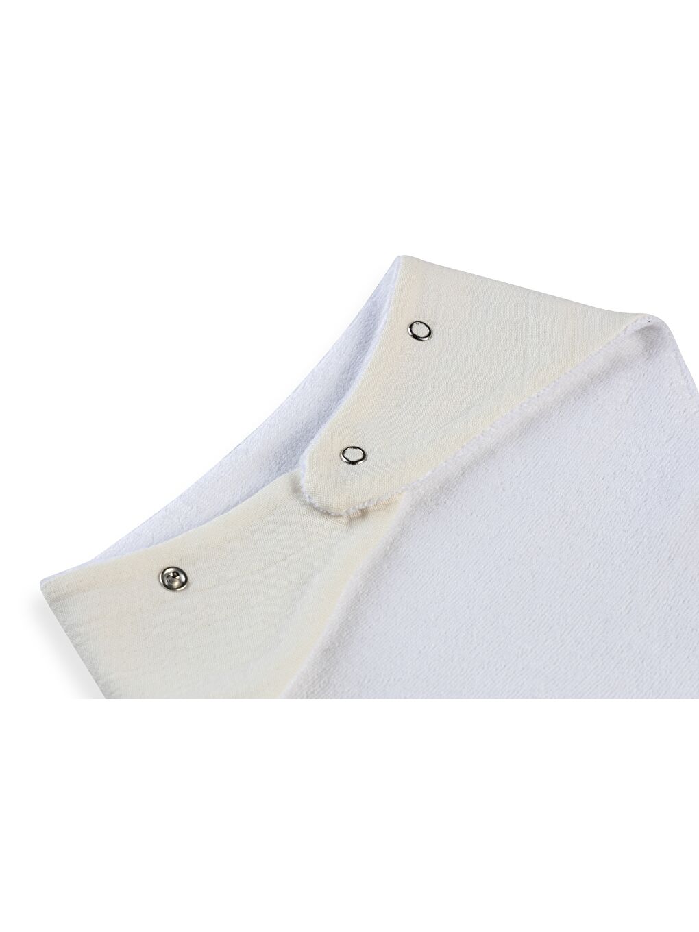 736 Silikon Diş Kaşıyıcılı Müslin Önlük Ekru-4