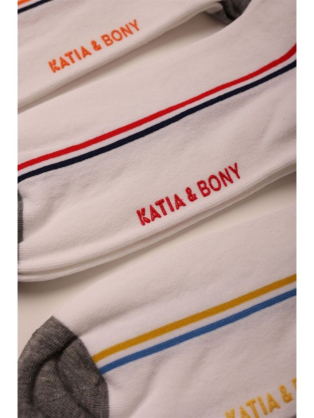 3 Lü Paket Way Erkek Patik Çorap Beyaz-3