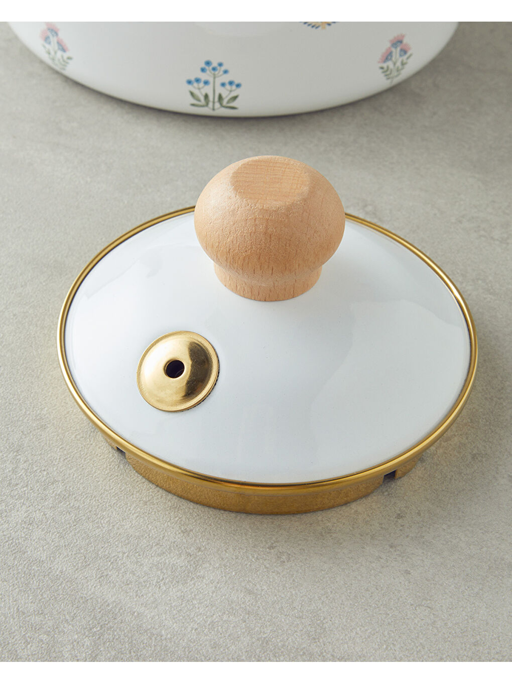 Ornate Retro Emaye Demlik 2,4 lt Beyaz-2