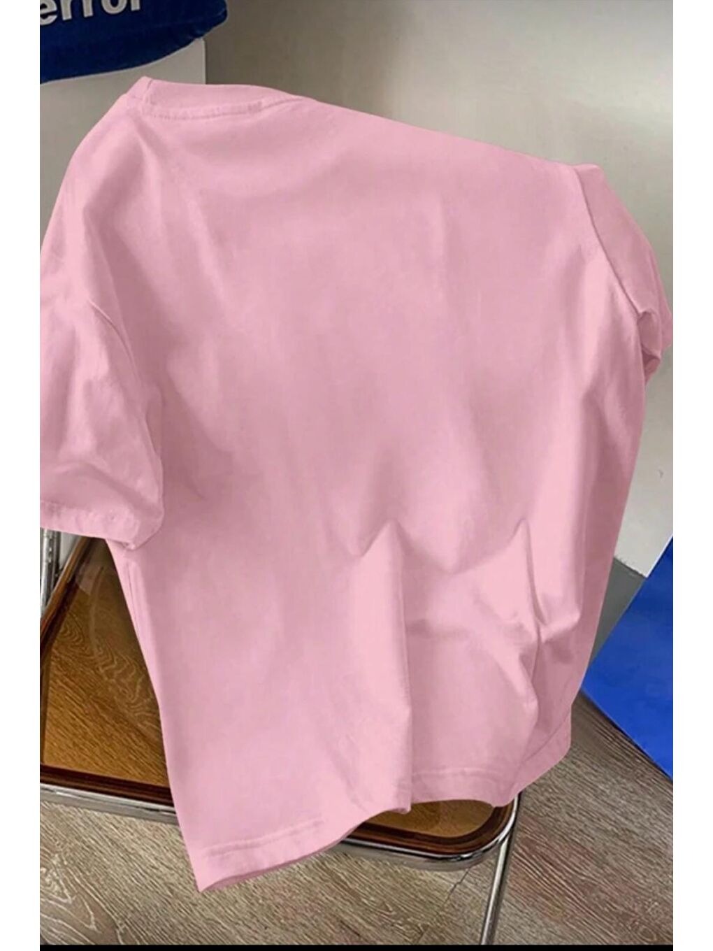Pembe Cepte Panda Baskılı Oversize Unisex Pamuklu Tişört Battal Büyük Beden Tshirt-2
