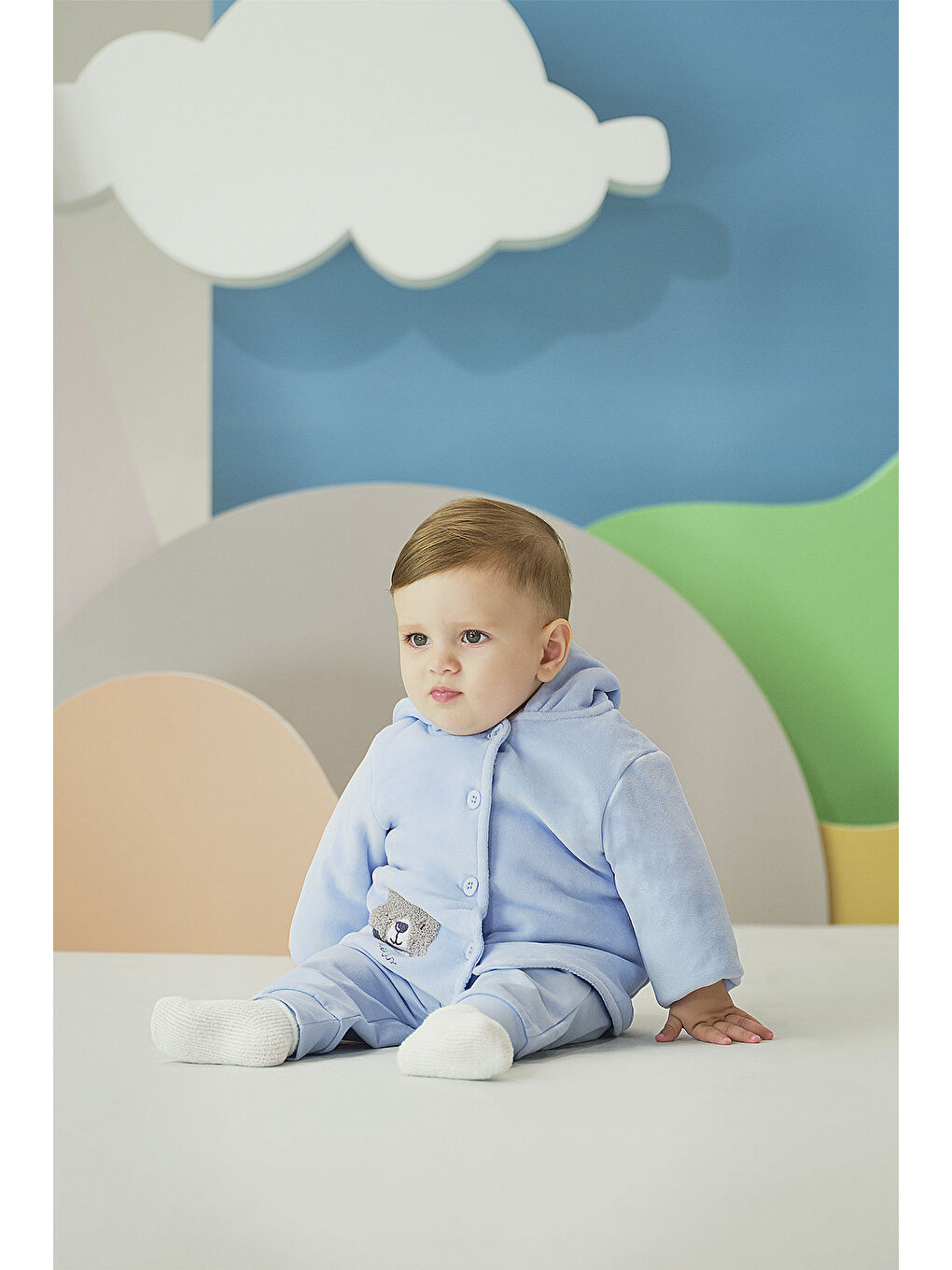 Mavi Erkek Bebek Hırka-2