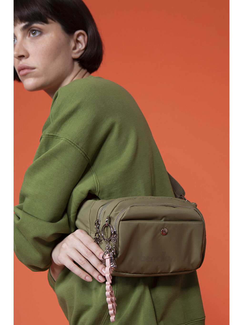 Yeşil Kadin Bel Çantasi Yeşi̇l BNT1456-1