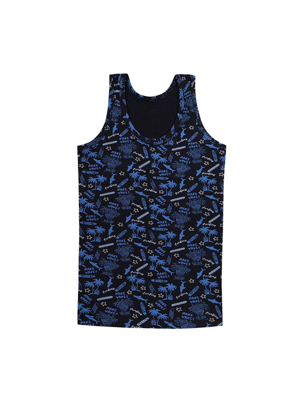 Karışık Erkek Çocuk Pamuklu Renkli Askılı Atlet-2