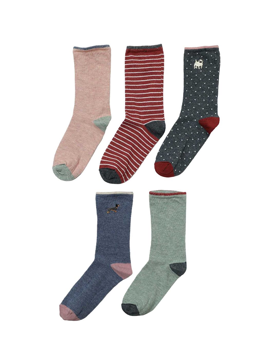 Mavi MELANJNKS 5 LI SKT-W 4PR MAVI MULTI Kadın Soket Çorap