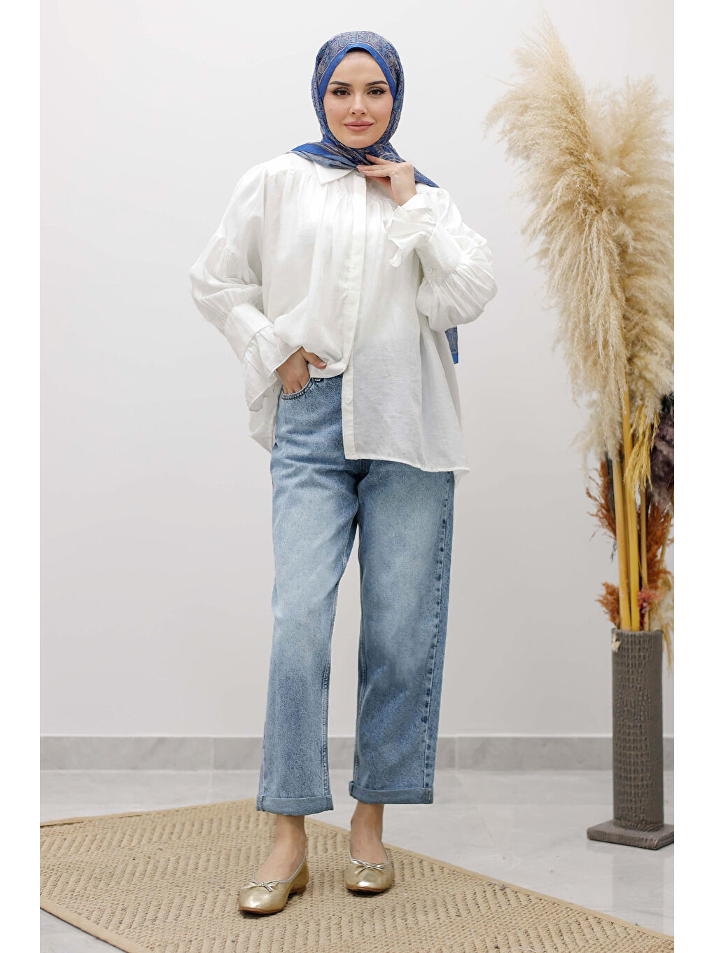 Mom Jean Pantolon TSD260123 Açık Mavi-4