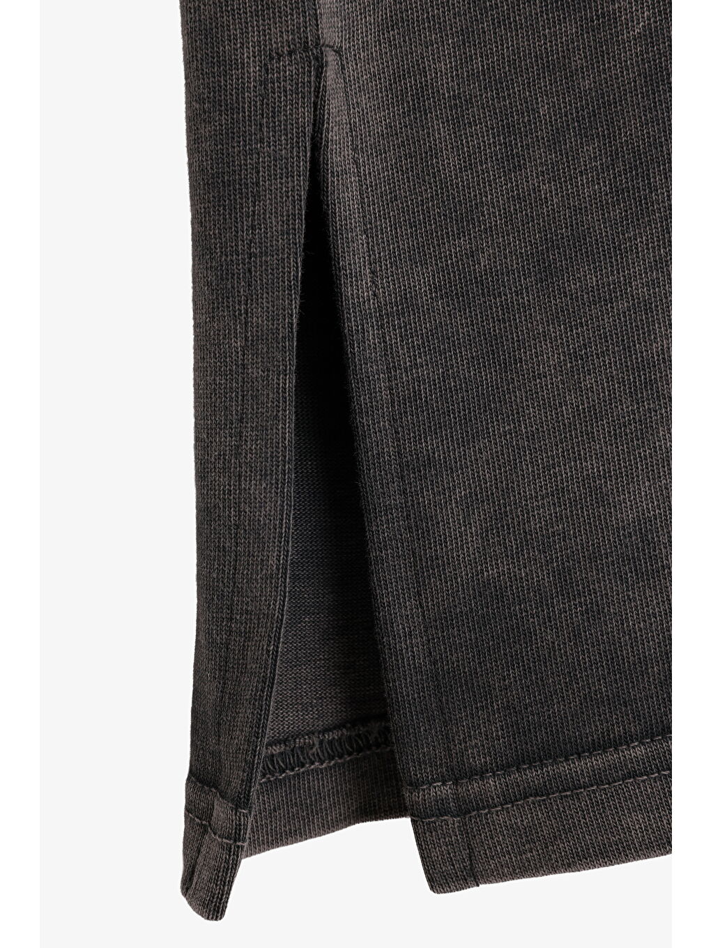 Yıkamalı Paris Baskılı Oversize Tişört Antrasit-3