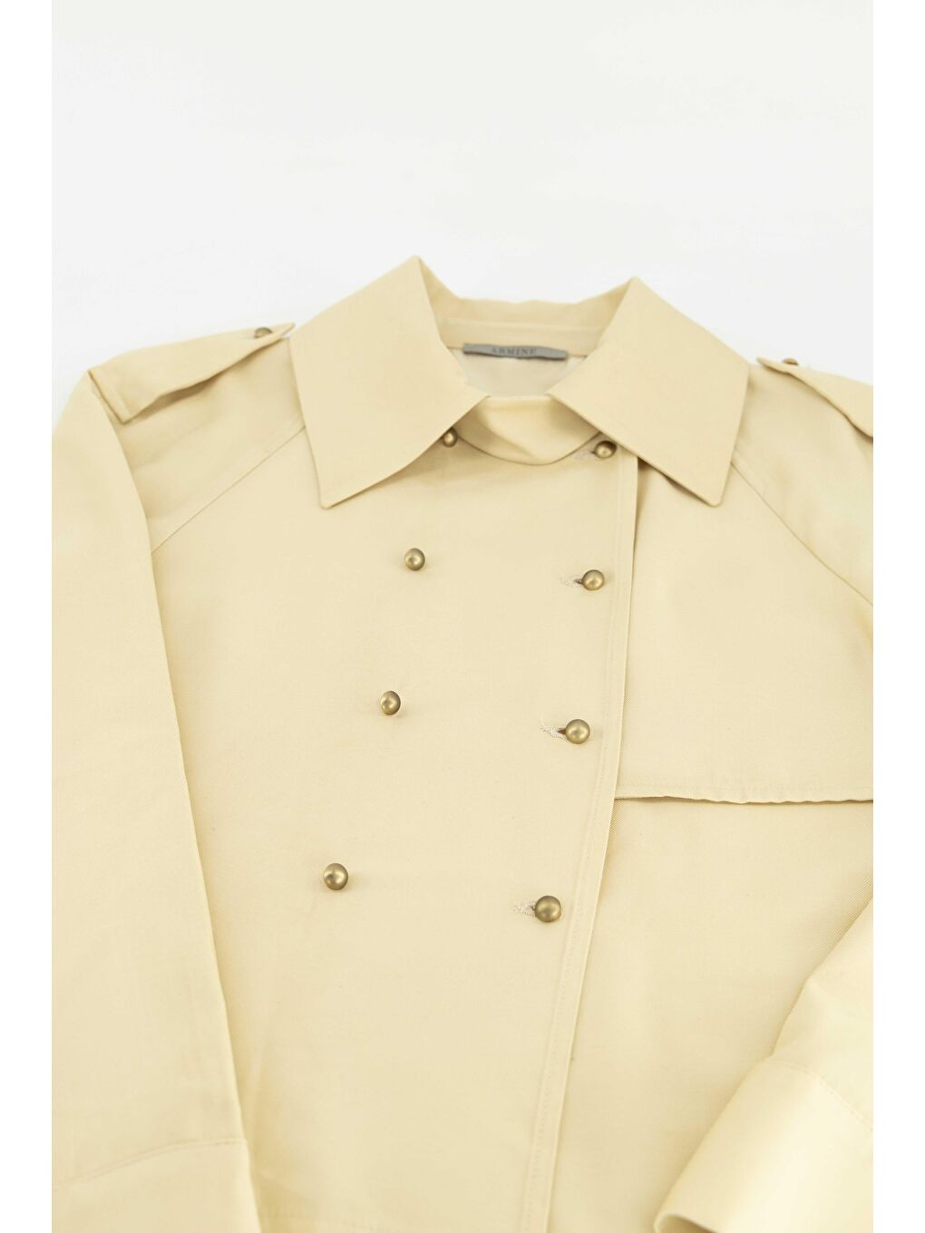 Ekru Trench Ceket 24K3604 Aytaşı-4