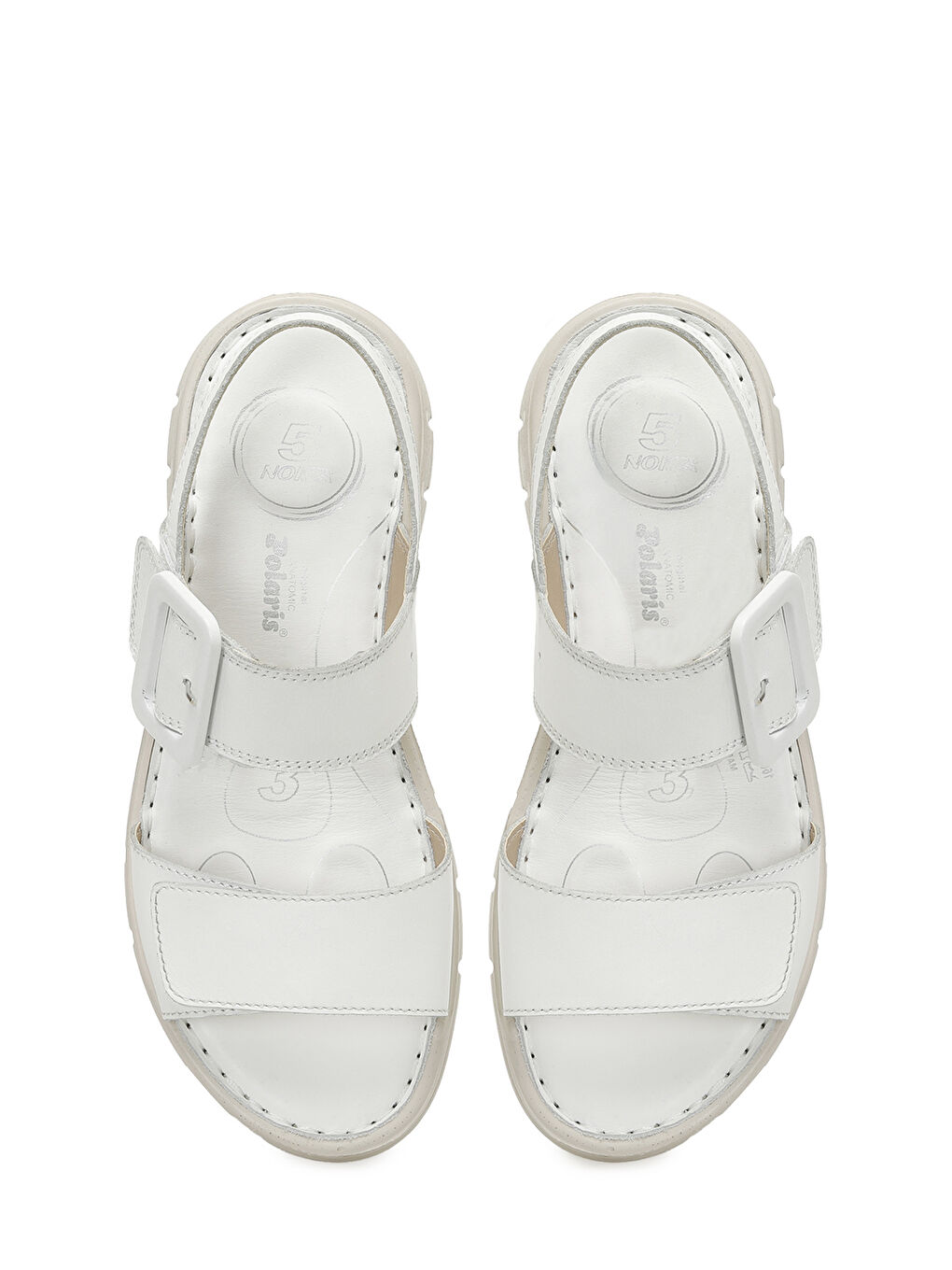 166245.Z5FX Beyaz Kadın Comfort Sandalet-3