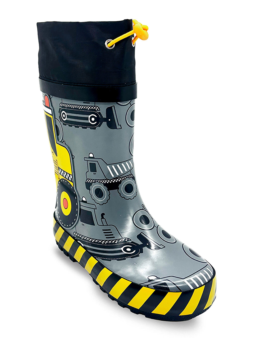 İnşaat Araçları Erkek Çocuk Gri Yağmur Botu-2