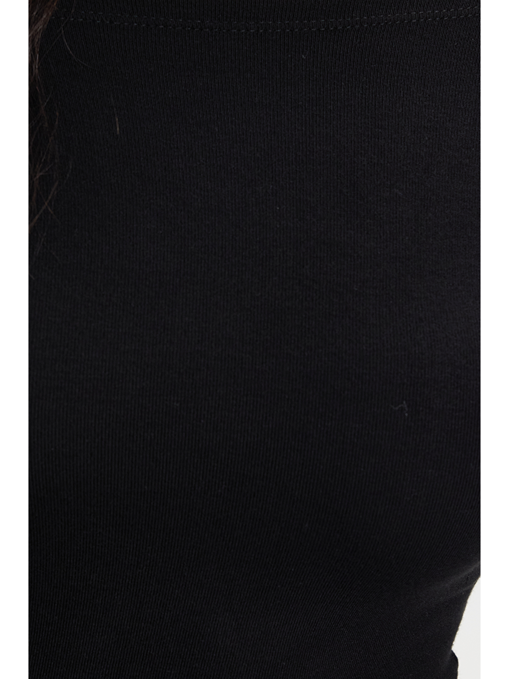 Kadın Slim Fit Dar Kesim Pamuklu Kayık Yaka Uzun Kollu Siyah Bluz-4