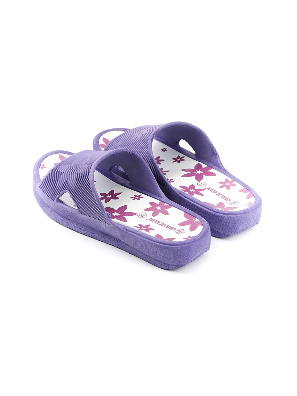 Mor Yazlık Kaydırmaz Taban Kadın Terlik-2