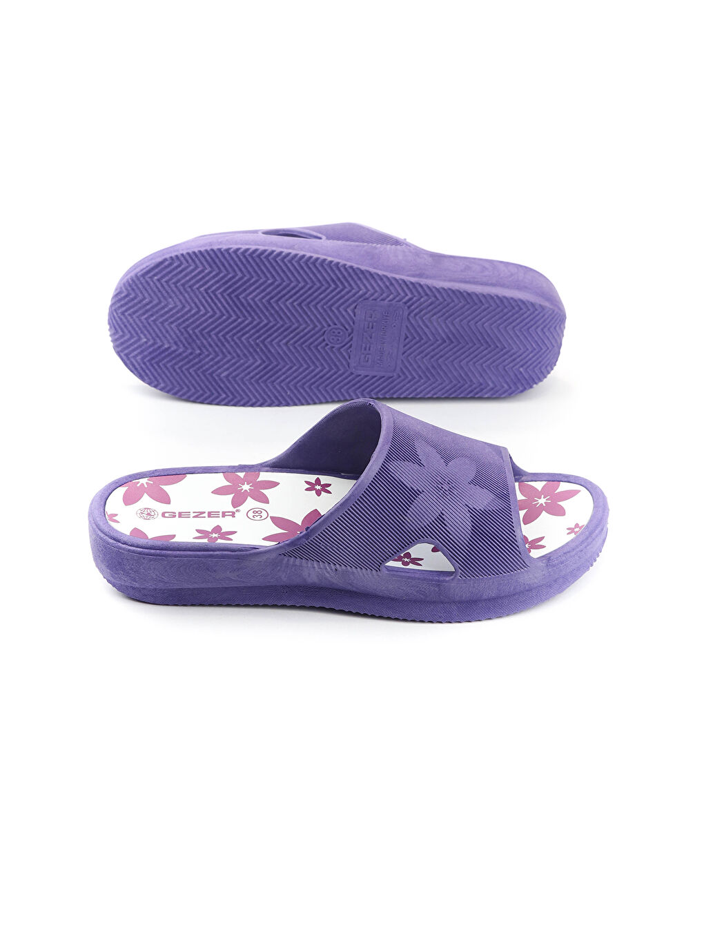Mor Yazlık Kaydırmaz Taban Kadın Terlik-3