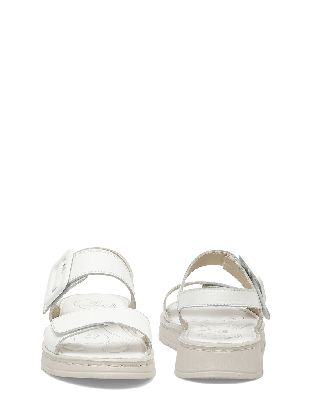 166245.Z5FX Beyaz Kadın Comfort Sandalet-4