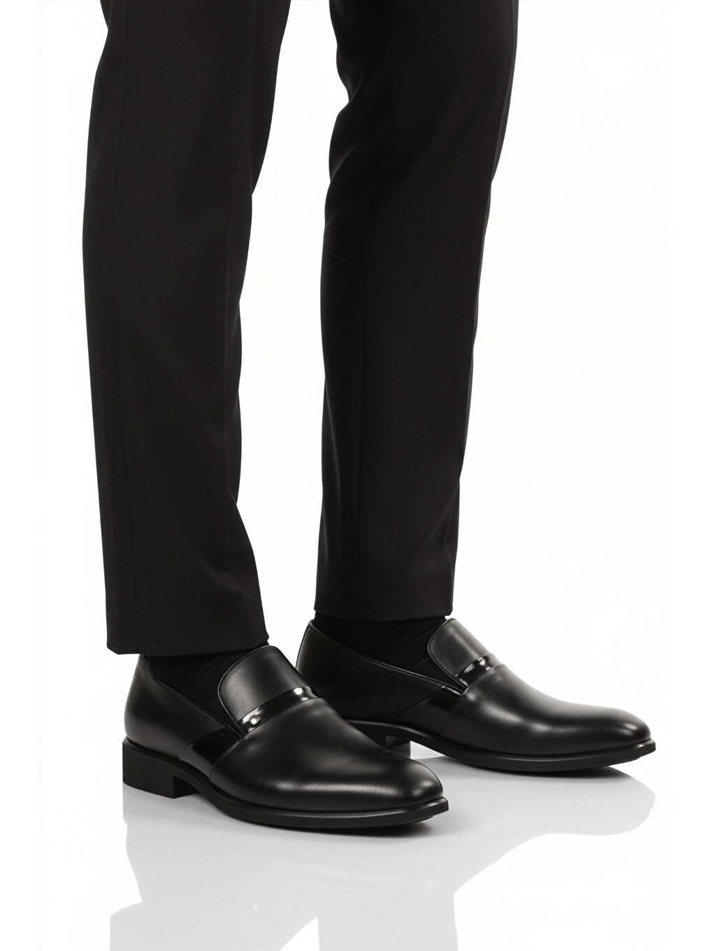 Siyah Hakiki Deri Erkek Klasik Ayakkabı 02213 M