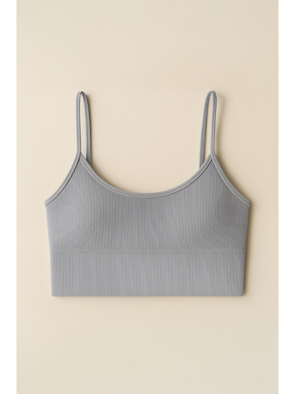 Mavi İnce Askılı Toparlayıcı Ripli Spor Büstiyer-1