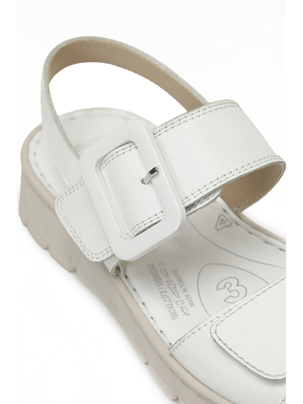166245.Z5FX Beyaz Kadın Comfort Sandalet-6