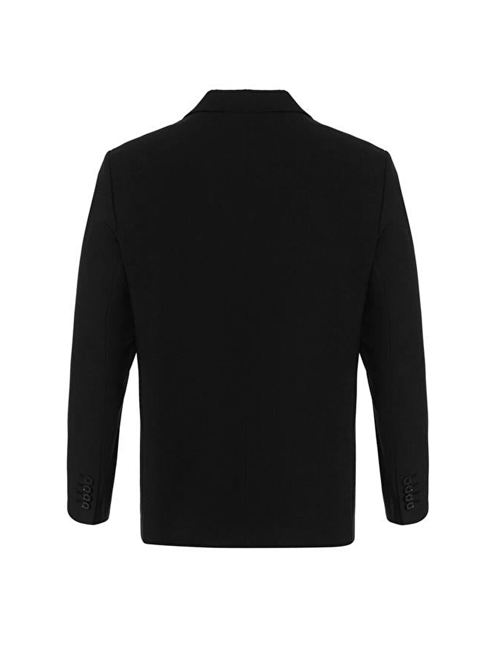 Siyah Regular Düz Mono Yaka 6 Drop Takım Elbise-5