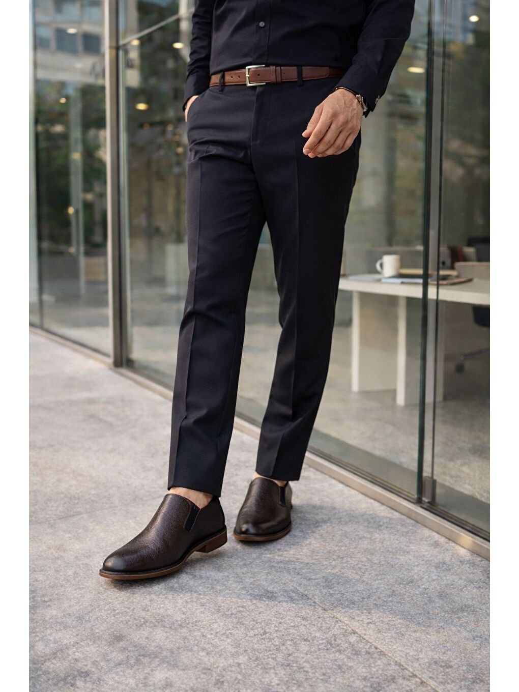 Kahverengi CRİSH Hakiki Deri Bağcıksız Erkek Günlük Klasik Casual Ayakkabı-7