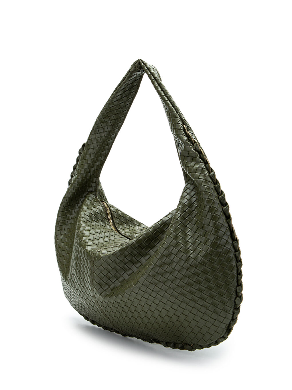 Salaş Örgü Detay Lauren Kadın Kol Çanta Haki-1