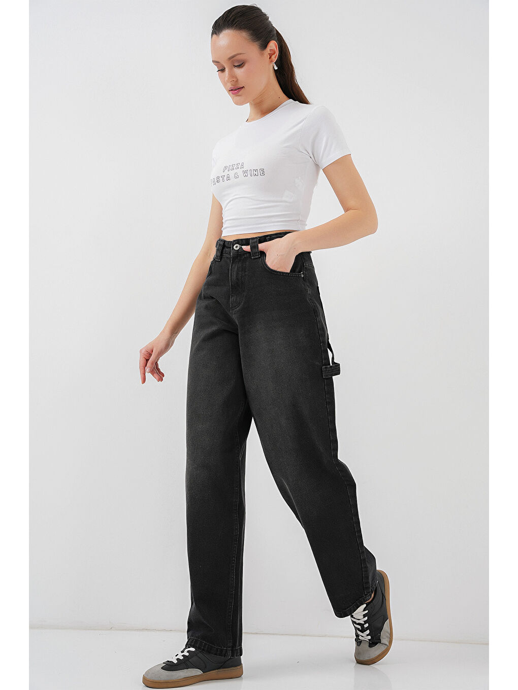 Bigdart Kadın Yüksek Bel Jean Pantolon 6701   Siyah - 1