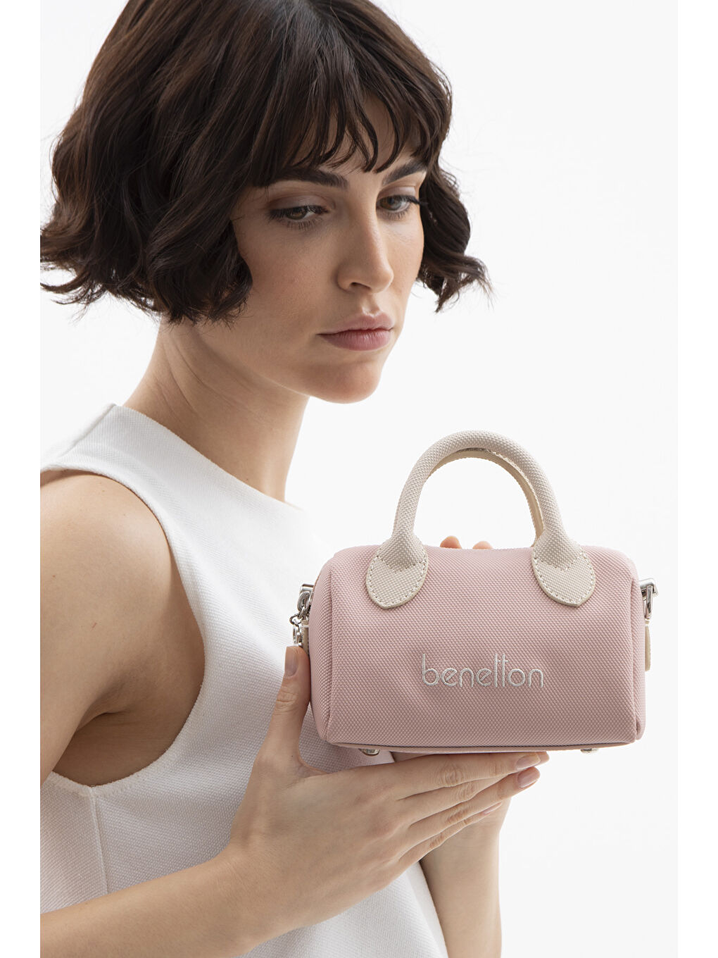 Kadin Çapraz Çanta Pembe-Bej BNT1593-1