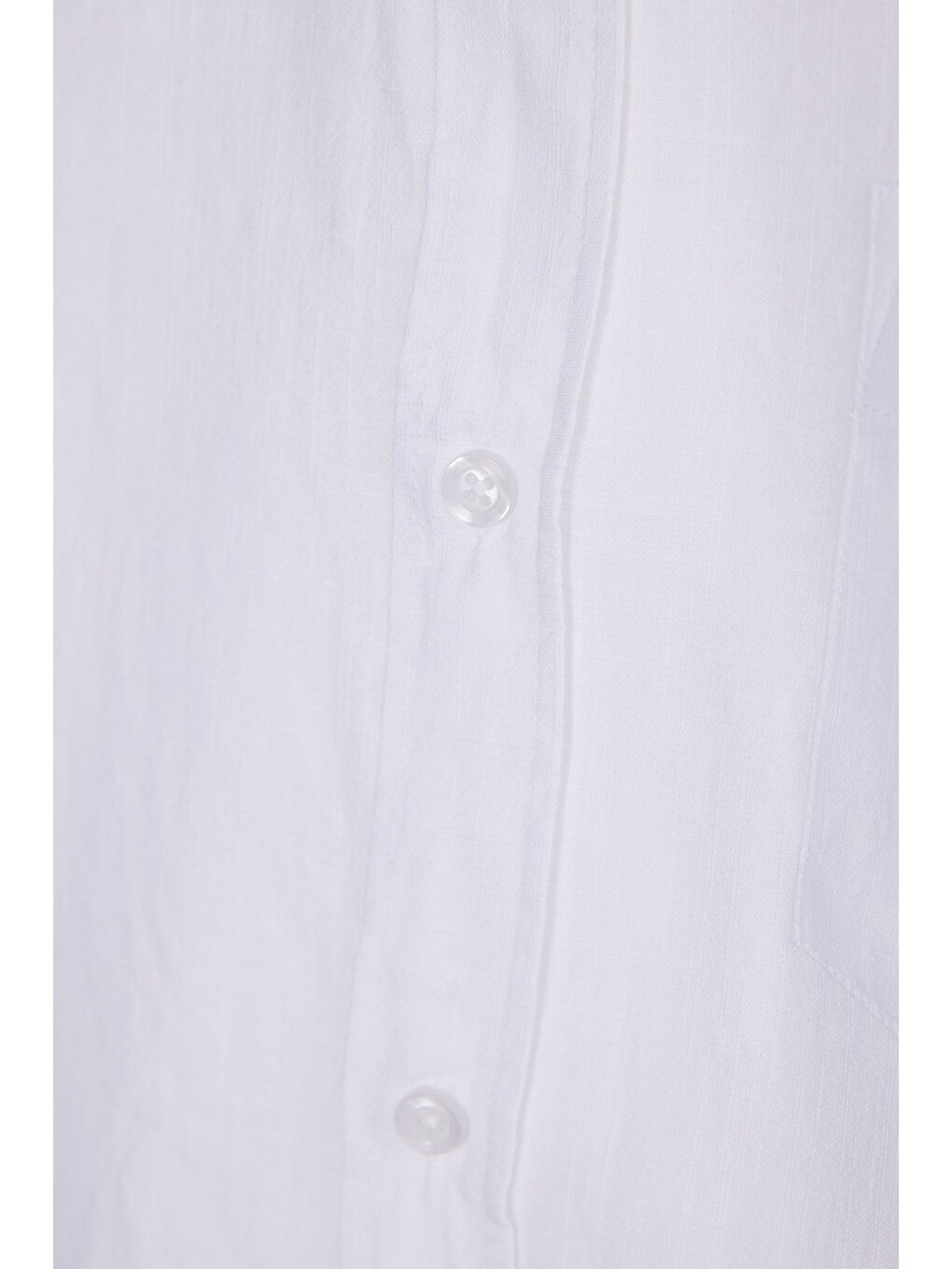 Erkek Slim Fit Dar Kesim Uzun Kollu %100 Pamuk Keten Efektli Düğmeli Yaka Rahat Beyaz Gömlek-4