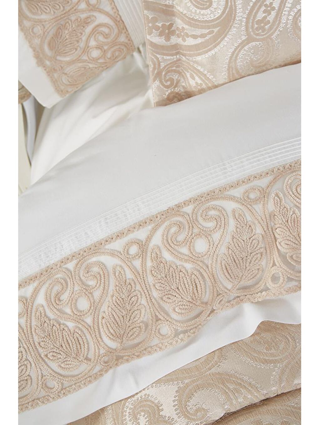 Şal 10 Parça Battaniyeli Çeyiz Seti Bej-7