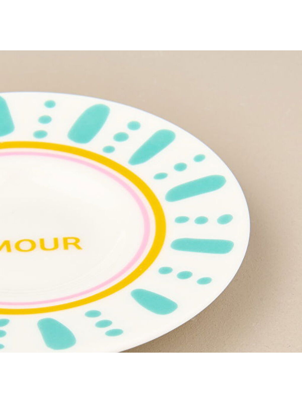 Karışık Kitchen Amour Çay Tabağı - Renkli - 13 cm-1