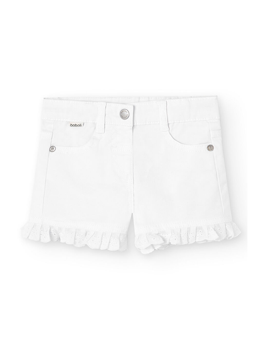 Beyaz Kız Çocuk Şort