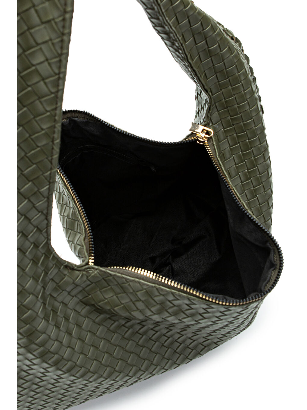 Salaş Örgü Detay Lauren Kadın Kol Çanta Haki-3