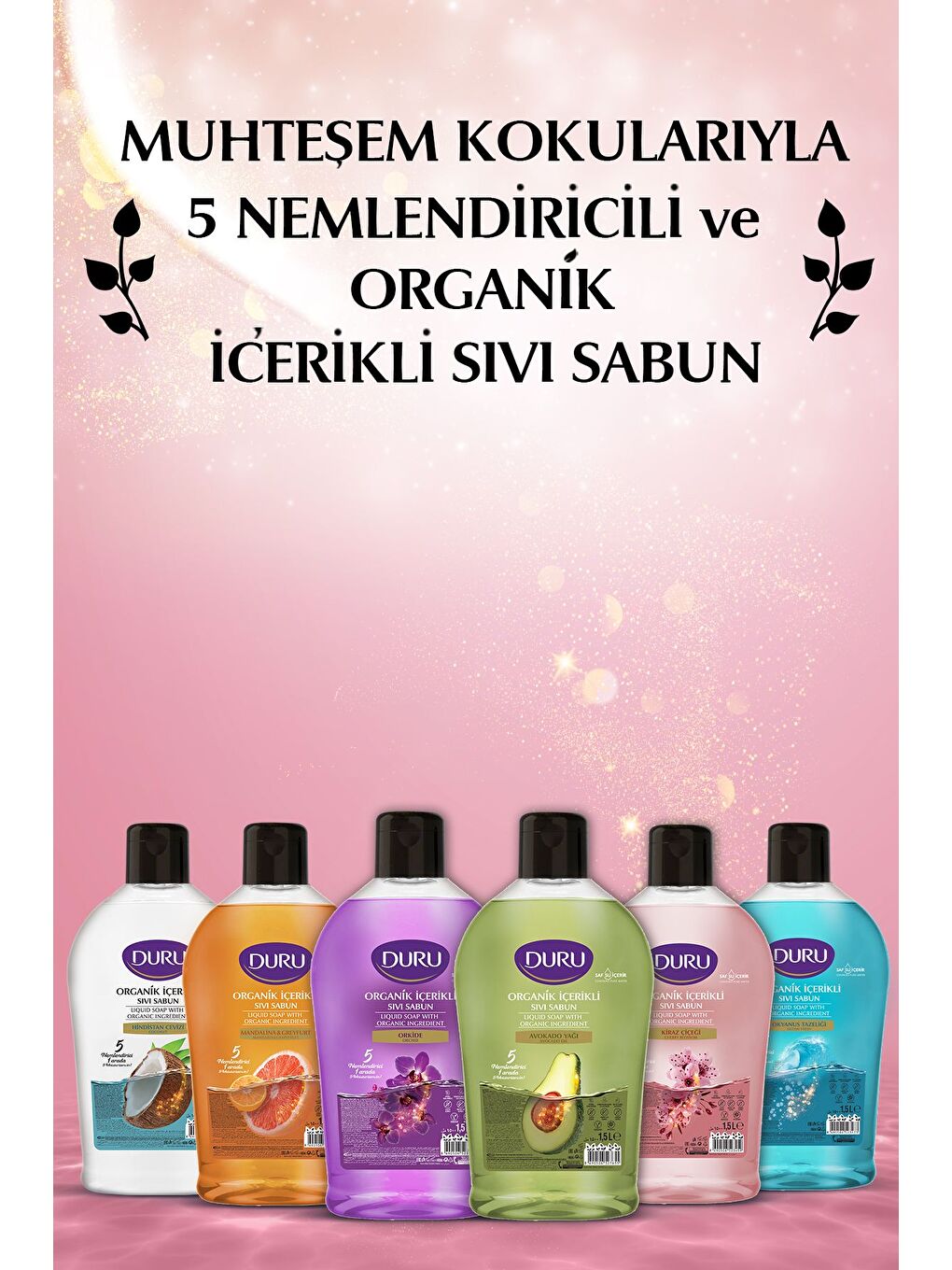 Duru Beyaz Organik Içerikli Kiraz Çiçeği Sıvı Sabun 1,5 1,5 500ml - 4