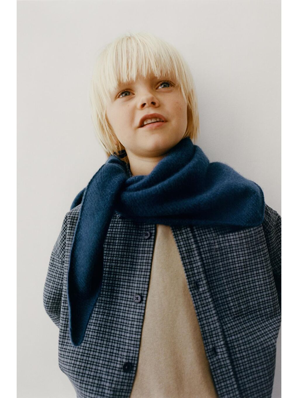 Karışık Erkek Çocuk Pamuklu Lacivert Kareli Ceket Pantolon Takım-7