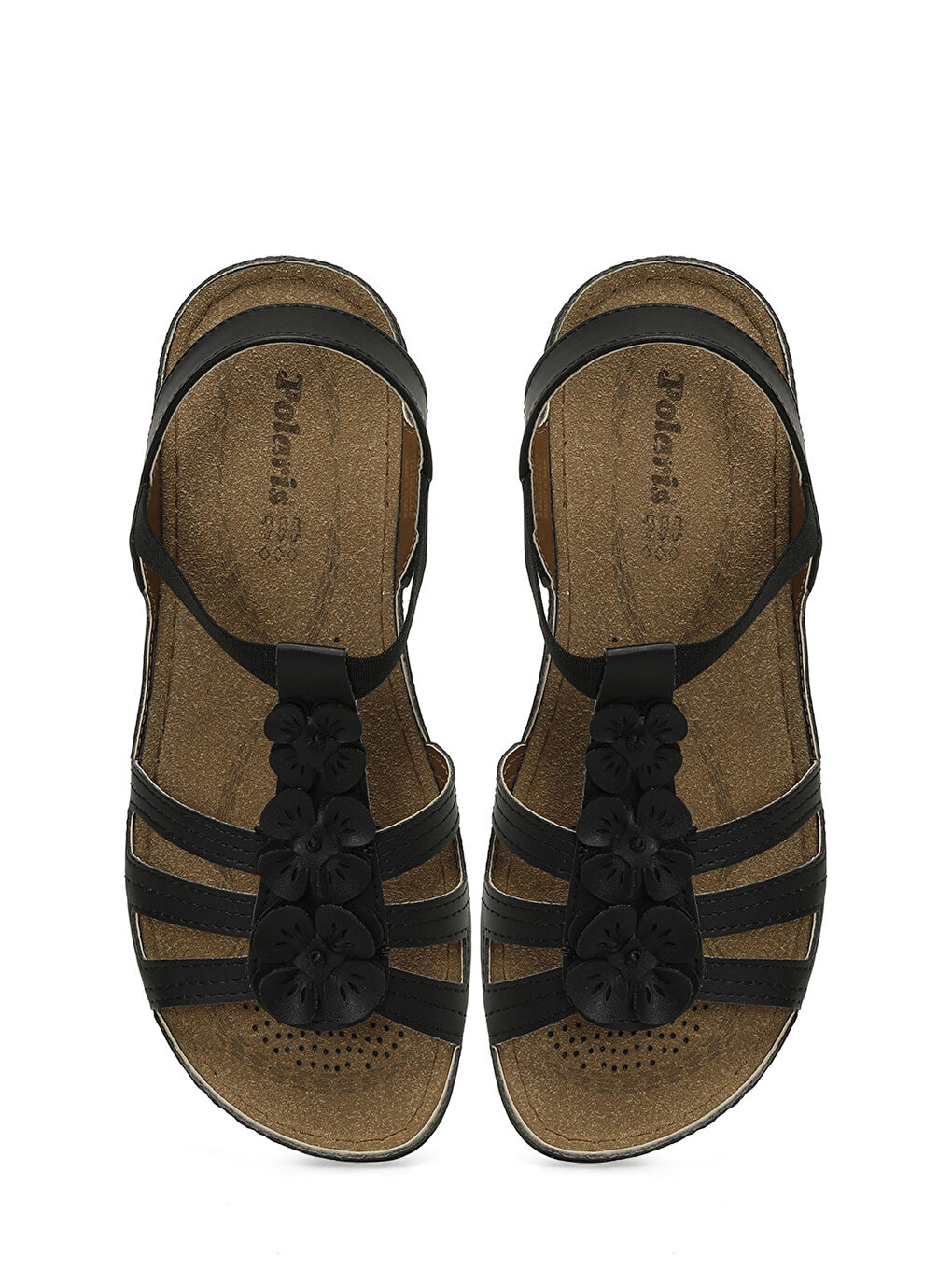 157362.Z5FX Siyah Kadın Düz Sandalet-3