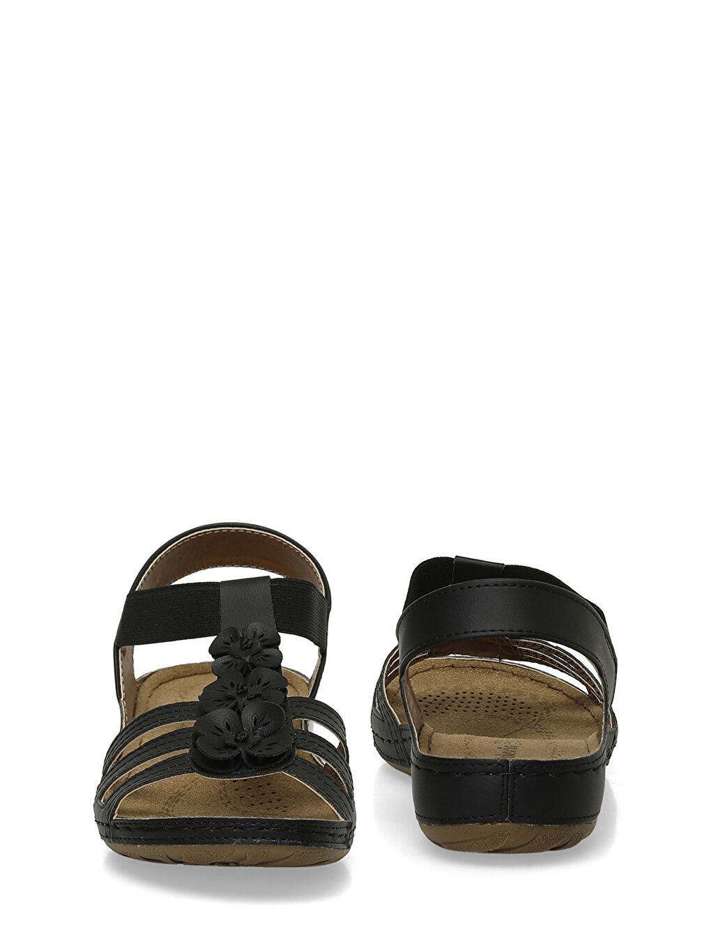 157362.Z5FX Siyah Kadın Düz Sandalet-4