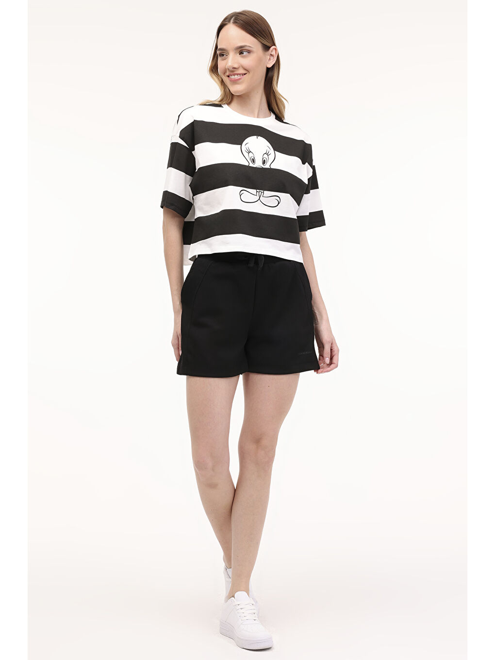 WL FLORIST 20MD1021 4FX Siyah Kadın Şort-2