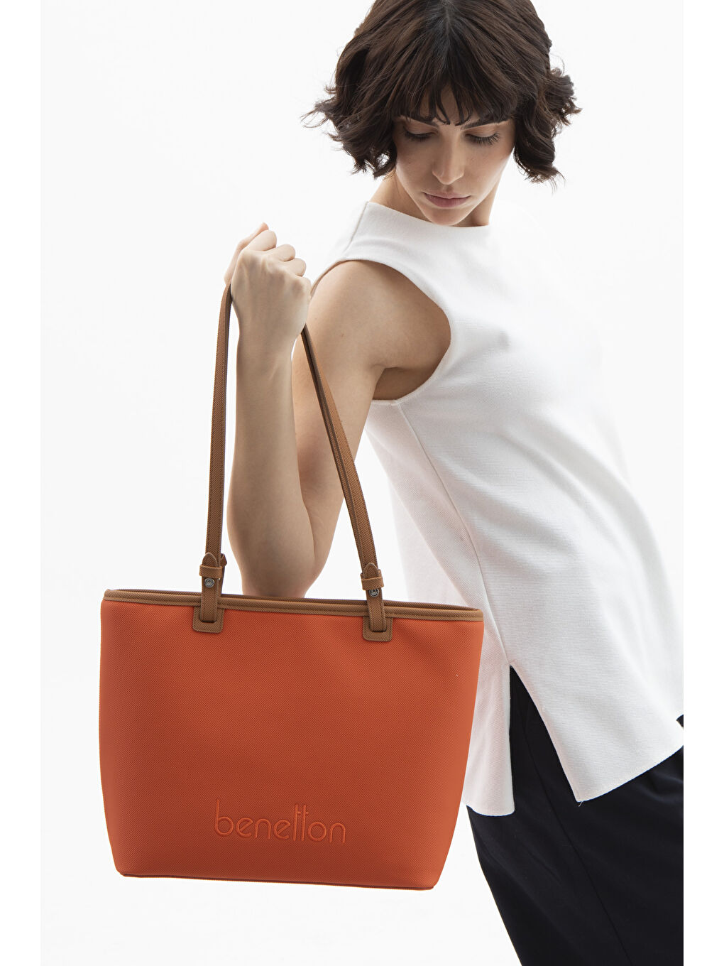 Kadin Kol Çantasi Turuncu-Camel BNT1583-1