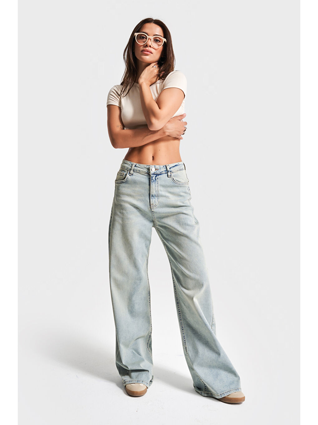 Mavi Kadın Jean Rengi 4s5-32 Elastanlı Esnek Kumaş Büyük Beden Denim Jean-4