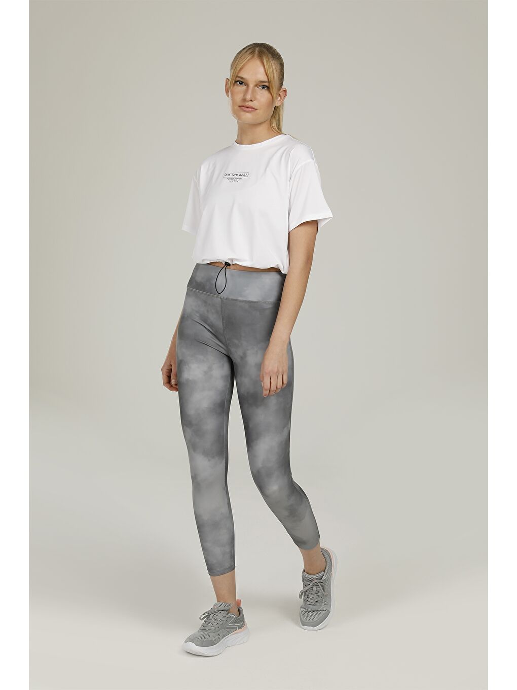 CT206 LENA GATHERED T-SHI Beyaz Kadın Kısa Kol T-Shirt-3