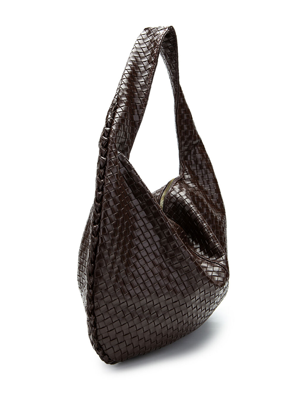 Kahverengi Salaş Örgü Detay Lauren Kadın Kol Çanta Acı Kahve-1