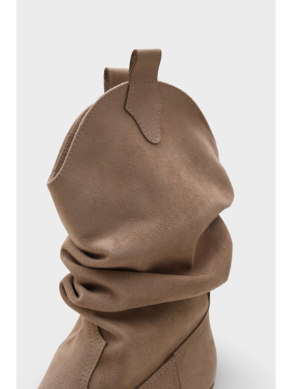 Bej West Süet Çekmeli Kadın Kovboy Bot-3