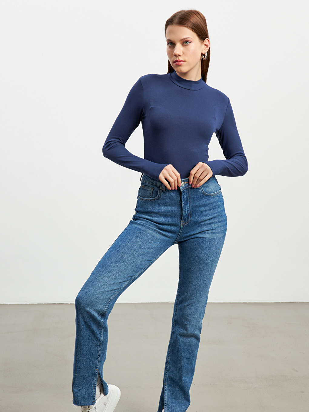 Kadın Lacivert Bluz-2